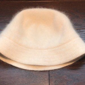 BETMAR New York Women's Soft White Ivory Angora Wool Blend Hat